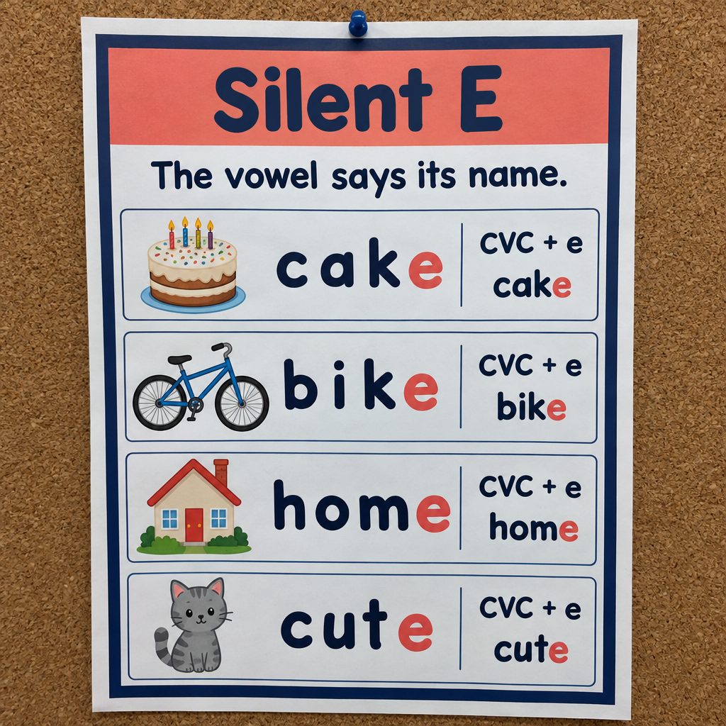 Silent E poster, original